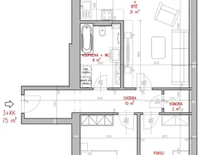 Pronájem bytu 3+kk, Děčín, Přírodní, 75 m2