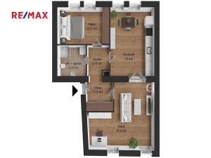 Pronájem bytu 2+1, Kolín, Tyršova, 64 m2