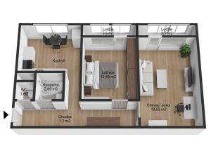 Pronájem bytu 2+1, Kralupy nad Vltavou, sídl. Hůrka, 58 m2