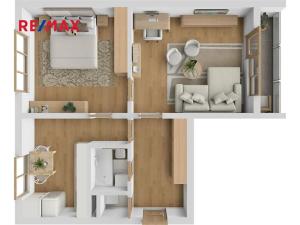 Prodej bytu 2+1, Praha - Záběhlice, Hvozdíková, 54 m2