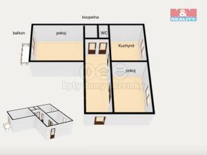 Pronájem bytu 2+1, Náchod, Komenského, 57 m2
