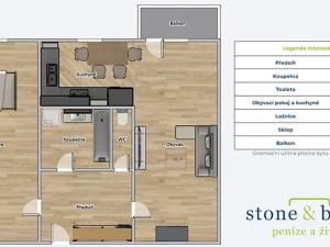 Pronájem bytu 2+kk, Praha - Ruzyně, Stochovská, 50 m2