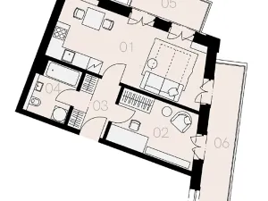Pronájem bytu 2+kk, Praha - Košíře, Musílkova, 41 m2