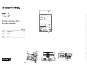 Prodej bytu 1+kk, Praha - Kbely, K Vinoři, 32 m2