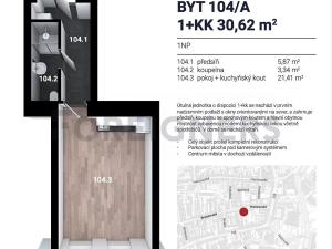 Pronájem bytu 1+kk, Brno, Bratislavská, 31 m2