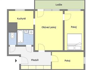Prodej bytu 3+1, Praha - Záběhlice, Hledíková, 59 m2