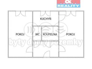 Pronájem bytu 2+1, Chomutov, Cihlářská, 55 m2