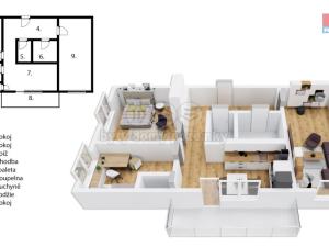 Prodej bytu 3+1, Broumov - Nové Město, Sídliště Křinické, 70 m2