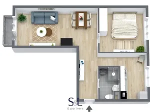 Prodej bytu 2+1, Verneřice, Mírové náměstí, 55 m2