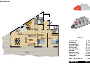 Prodej bytu 4+kk, Baška Voda, Chorvatsko, 149 m2
