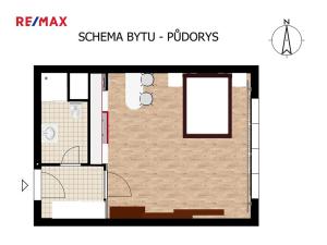 Pronájem bytu 1+kk, Praha - Stodůlky, Sluneční náměstí, 33 m2