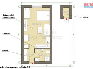 Pronájem bytu 1+kk, Plzeň - Valcha, Špačková, 33 m2
