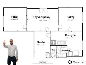 Prodej bytu 3+1, Tábor, Jaselská, 64 m2