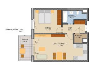 Prodej bytu 2+kk, Praha, Čakovická, 56 m2