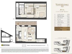 Prodej bytu 3+kk, Praha - Nové Město, Vyšehradská, 87 m2