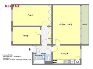Prodej bytu 3+1, Praha - Záběhlice, Slunečnicová, 73 m2