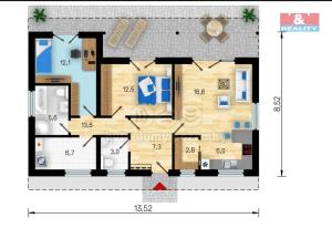 Prodej rodinného domu, Krušovice, Na Stráni, 78 m2