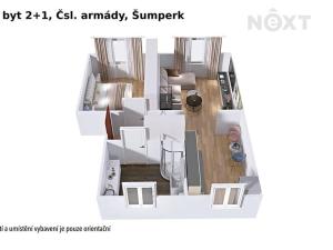 Pronájem bytu 2+1, Šumperk, Čsl. armády, 48 m2