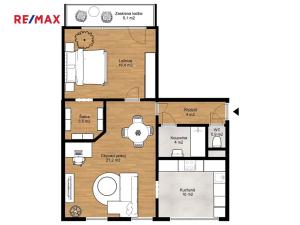 Pronájem bytu 2+1, Rokycany, Františka Kotyzy, 62 m2