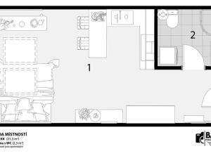 Prodej bytu 1+kk, Brno, Příční, 27 m2