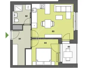 Pronájem bytu 2+kk, Praha - Strašnice, Na palouku, 47 m2