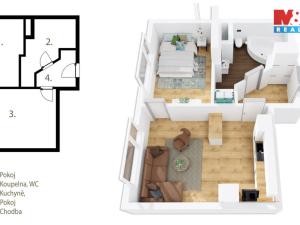 Prodej bytu 2+kk, Chvaletice, Kolínská, 36 m2