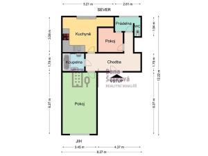 Pronájem bytu 2+1, Jindřichův Hradec, Sládkova, 61 m2