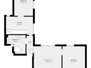 Pronájem bytu 3+1, Děčín, Na Úpatí, 55 m2