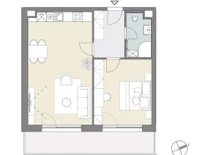 Prodej bytu 2+kk, Praha - Hlubočepy, Na Zlíchově, 56 m2