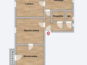 Prodej bytu 3+1, Uherské Hradiště, Svatoplukova, 86 m2