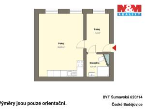 Prodej bytu 2+kk, České Budějovice - České Budějovice 7, Šumavská, 34 m2