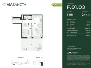 Prodej bytu 2+kk, Praha - Vinoř, Mladoboleslavská, 52 m2