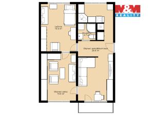 Prodej bytu 3+1, Český Krumlov - Latrán, Špičák, 65 m2