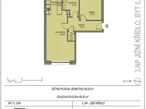 Pronájem bytu 2+kk, Lánov, 60 m2