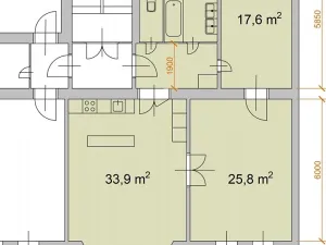 Pronájem bytu 3+kk, Hradec Králové, Gočárova třída, 108 m2