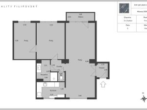 Prodej bytu 3+1, Ústí nad Labem, Hilarova, 74 m2