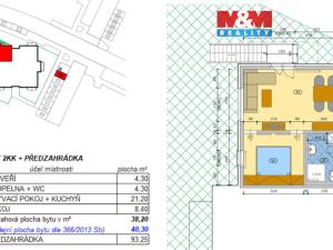 Prodej bytu 2+kk, Dačice - Dačice V, U Stadionu, 40 m2