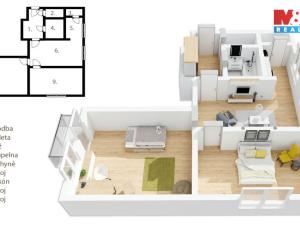 Prodej bytu 3+1, Roudnice, 63 m2