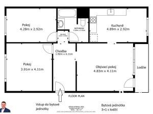 Prodej bytu 3+1, Ústí nad Labem - Severní Terasa, Brandtova, 80 m2