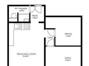 Prodej bytu 3+kk, Praha - Kamýk, Cholupická, 46 m2