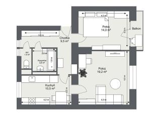 Prodej bytu 2+1, Neratovice, Čtvercová, 61 m2