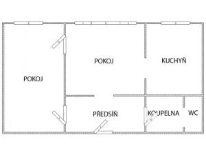 Pronájem bytu 2+1, Havířov - Šumbark, Moravská, 43 m2