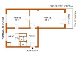 Pronájem bytu 2+1, Tišnov, Jamborova, 57 m2