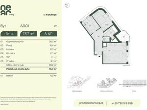 Prodej bytu 3+kk, Praha - Libeň, Na kopečku, 70 m2