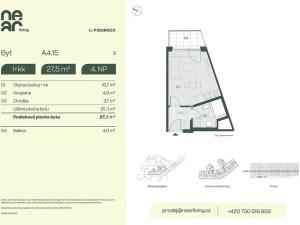 Prodej bytu 1+kk, Praha - Libeň, Na kopečku, 25 m2