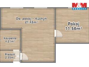 Prodej bytu 2+kk, Bělá nad Radbuzou, Na výsluní, 39 m2