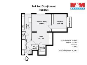 Prodej bytu 2+1, Praha - Vysočany, Pod strojírnami, 77 m2