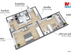 Prodej bytu 2+1, Chomutov, Partyzánská, 62 m2