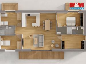 Prodej bytu 4+kk, Praha - Holyně, náměstí Pod lípou, 128 m2