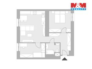 Prodej bytu 3+kk, Ostrava - Poruba, nábřeží Svazu protifašistických bojovníků, 64 m2